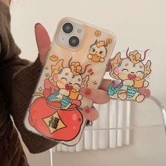 Case Ốp điện thoại iPhone Rồng KUTE kèm Popsocket iPhone 11/12/13/14/15/Pro/Promax - TẾT