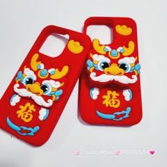 Case Ốp điện thoại iPhone Su dẻo Lân - Rồng kèm Popsocket iPhone 11/12/13/14/15/Pro/Plus/Promax - TẾT