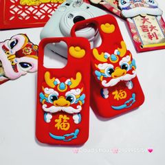 Case Ốp điện thoại iPhone Su dẻo Lân - Rồng kèm Popsocket iPhone 11/12/13/14/15/Pro/Plus/Promax - TẾT