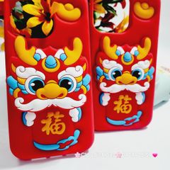 Case Ốp điện thoại iPhone Su dẻo Lân - Rồng kèm Popsocket iPhone 11/12/13/14/15/Pro/Plus/Promax - TẾT