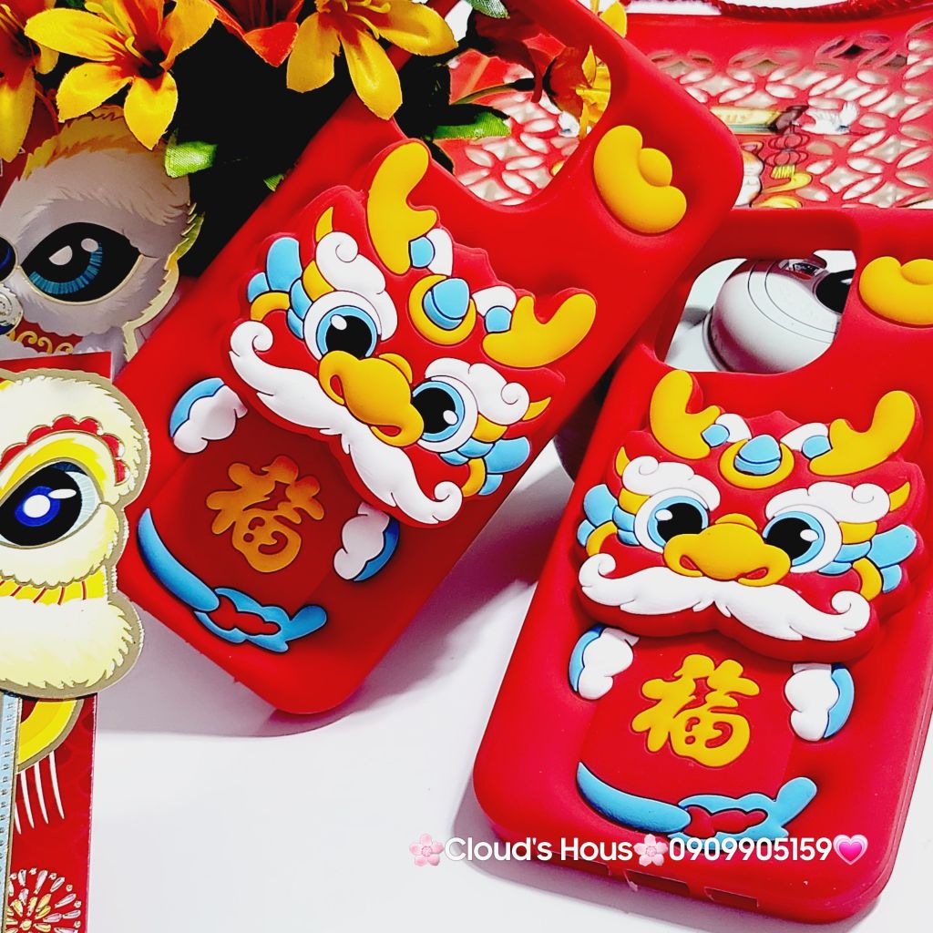 Case Ốp điện thoại iPhone Su dẻo Lân - Rồng kèm Popsocket iPhone 11/12/13/14/15/Pro/Plus/Promax - TẾT