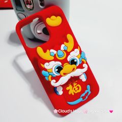 Case Ốp điện thoại iPhone Su dẻo Lân - Rồng kèm Popsocket iPhone 11/12/13/14/15/Pro/Plus/Promax - TẾT