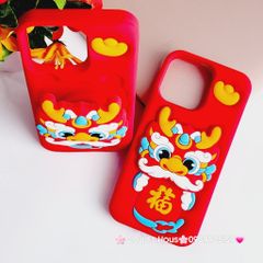 Case Ốp điện thoại iPhone Su dẻo Lân - Rồng kèm Popsocket iPhone 11/12/13/14/15/Pro/Plus/Promax - TẾT