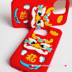 Case Ốp điện thoại iPhone Su dẻo Lân - Rồng kèm Popsocket iPhone 11/12/13/14/15/Pro/Plus/Promax - TẾT