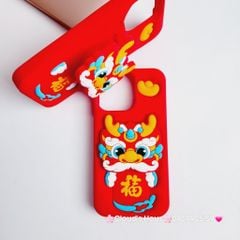 Case Ốp điện thoại iPhone Su dẻo Lân - Rồng kèm Popsocket iPhone 11/12/13/14/15/Pro/Plus/Promax - TẾT