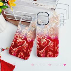 Case Ốp điện thoại iPhone Rồng Đỏ Hologram iPhone 11/12/13/14/15/Pro/Promax - TẾT
