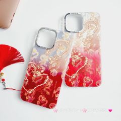Case Ốp điện thoại iPhone Rồng Đỏ Hologram iPhone 11/12/13/14/15/Pro/Promax - TẾT