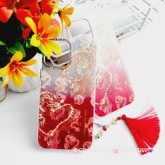 Case Ốp điện thoại iPhone Rồng Đỏ Hologram iPhone 11/12/13/14/15/Pro/Promax - TẾT