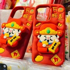 Case Ốp điện thoại iPhone Su dẻo Ông Thần Tài Kèm Popsocket iPhone 11/12/13/14/15/Pro/Promax - TẾT