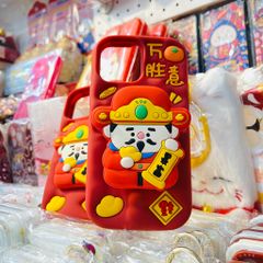 Case Ốp điện thoại iPhone Su dẻo Ông Thần Tài Kèm Popsocket iPhone 11/12/13/14/15/Pro/Promax - TẾT