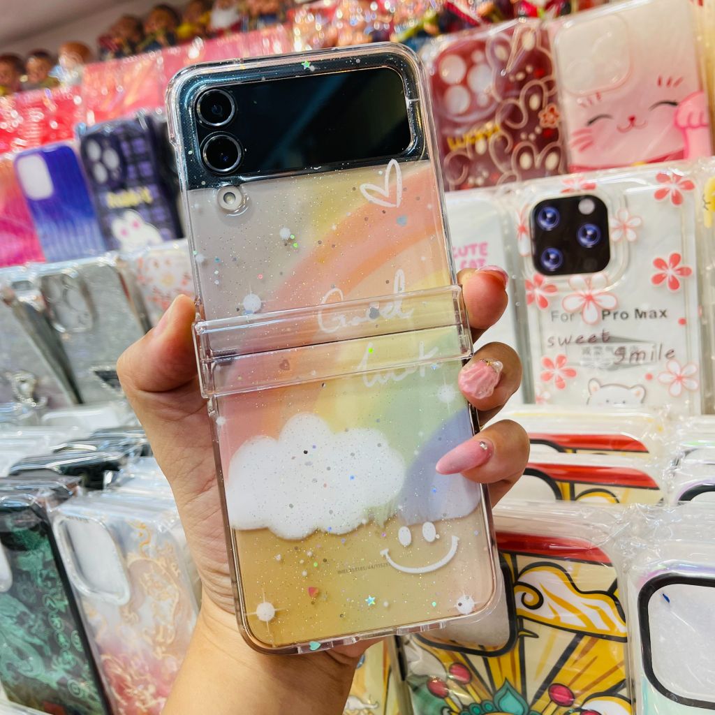 Case Ốp điện thoại Samsung Z Flip Cầu vòng hologram Samsung Z Flip 3/4/5