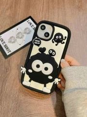 Case Ốp điện thoại iPhone Hòn Than Đen Cute Su dẻo 3D Nổi iPhone 11/12/13/14/15/Plus/Pro/Promax