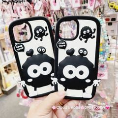 Case Ốp điện thoại iPhone Hòn Than Đen Cute Su dẻo 3D Nổi iPhone 11/12/13/14/15/Plus/Pro/Promax