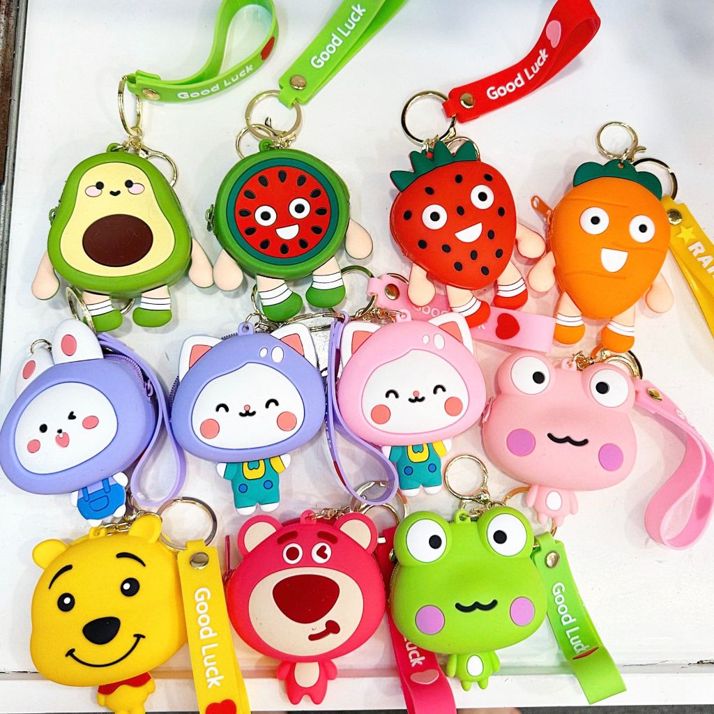 Bóp Móc Khóa Silicone Nhỏ Gọn Hoạt Hình Kute