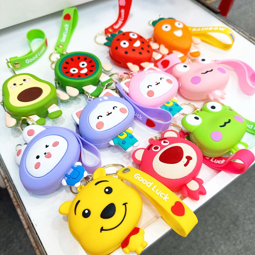 Bóp Móc Khóa Silicone Nhỏ Gọn Hoạt Hình Kute