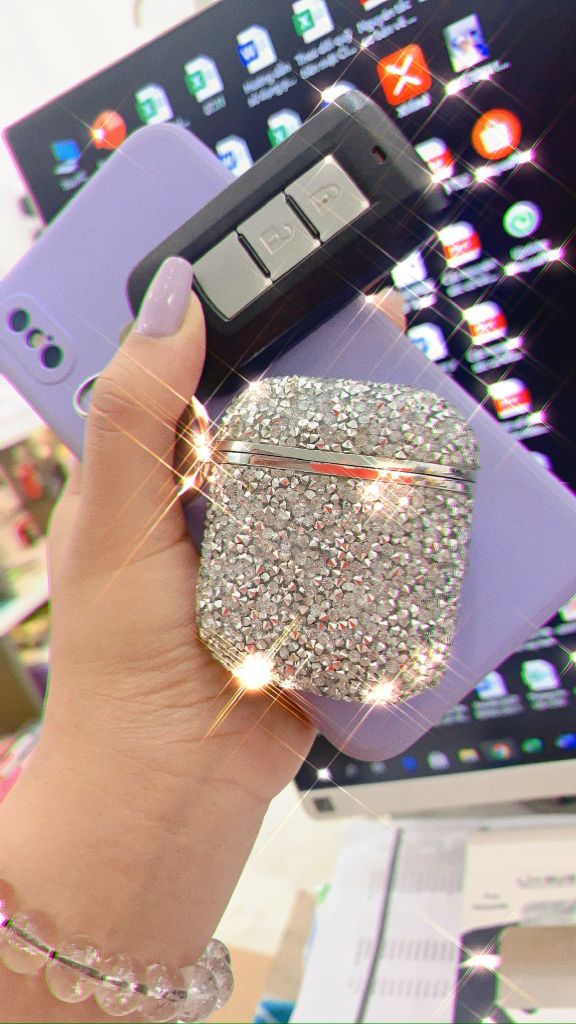 Cover Case Vỏ bảo vệ Airpod Đính đá Kim Tuyến Bling Bling Airpod 1/2