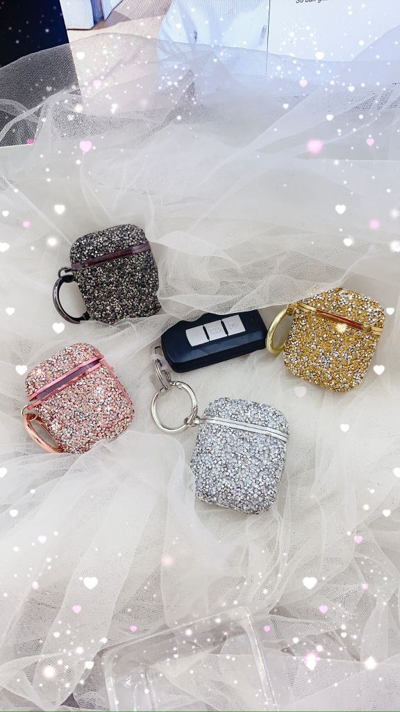 Cover Case Vỏ bảo vệ Airpod Đính đá Kim Tuyến Bling Bling Airpod 1/2