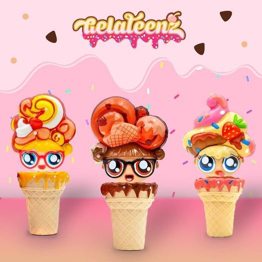 Đồ chơi búp bê Gelateenz Squishy Top Fruit Ice Cream Cone Hidden Dolls dễ thương Cho Bé Gái.