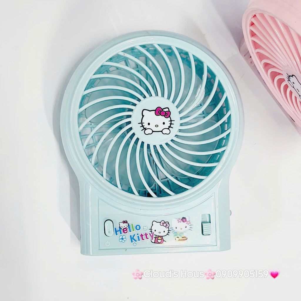 Mini Fan - Quạt Cầm Tay - Để Bàn Hello Kitty