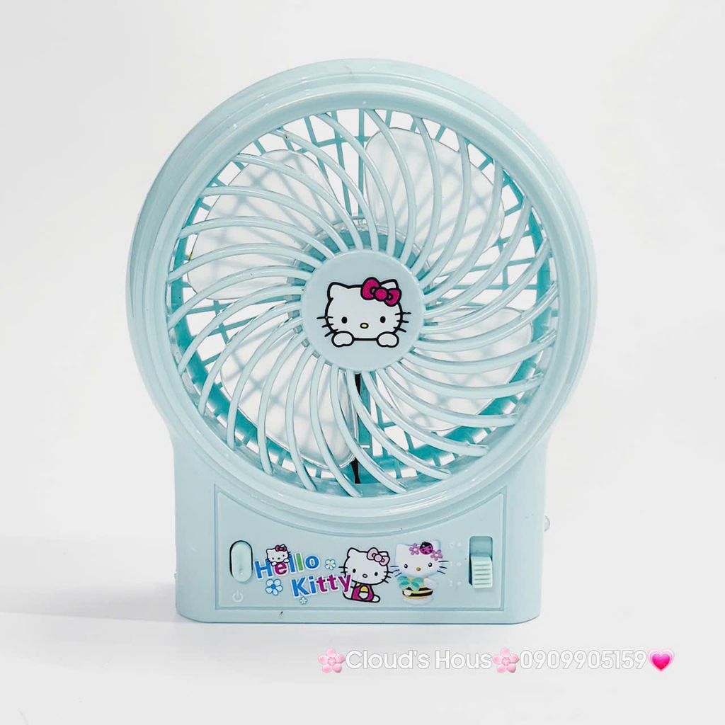 Mini Fan - Quạt Cầm Tay - Để Bàn Hello Kitty