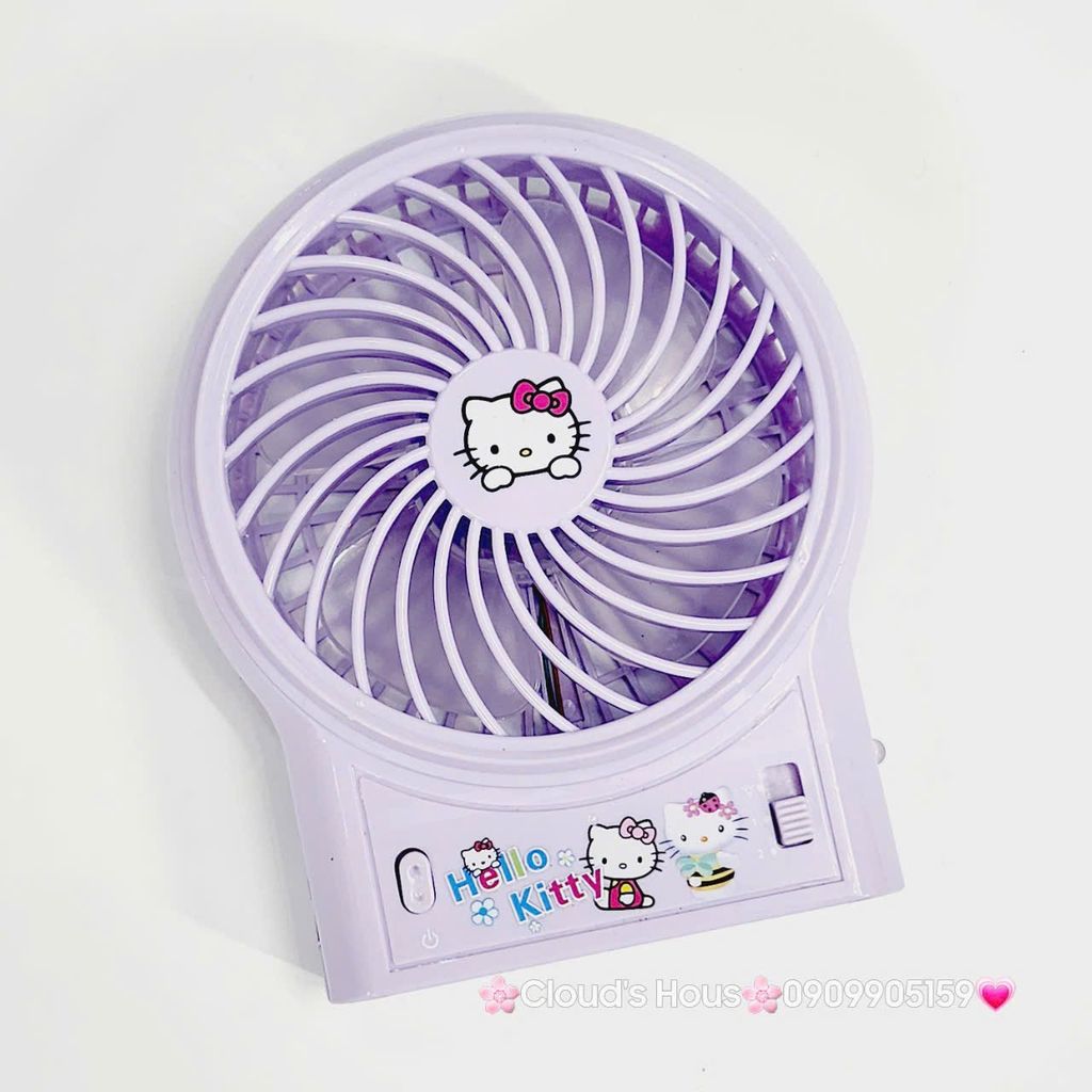 Mini Fan - Quạt Cầm Tay - Để Bàn Hello Kitty