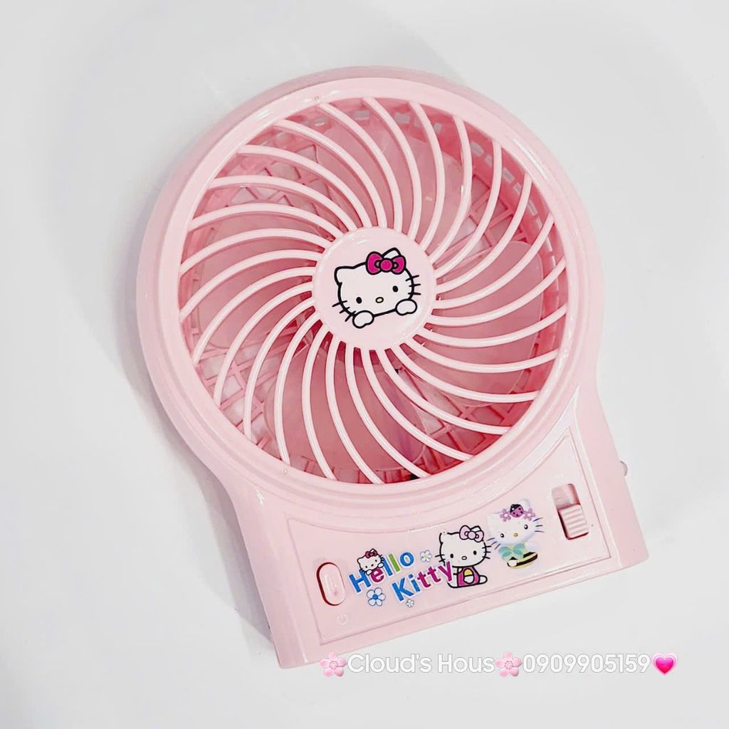 Mini Fan - Quạt Cầm Tay - Để Bàn Hello Kitty