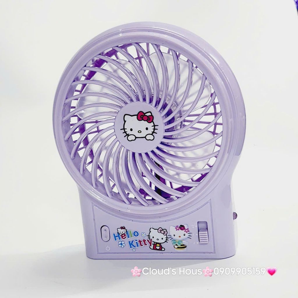 Mini Fan - Quạt Cầm Tay - Để Bàn Hello Kitty