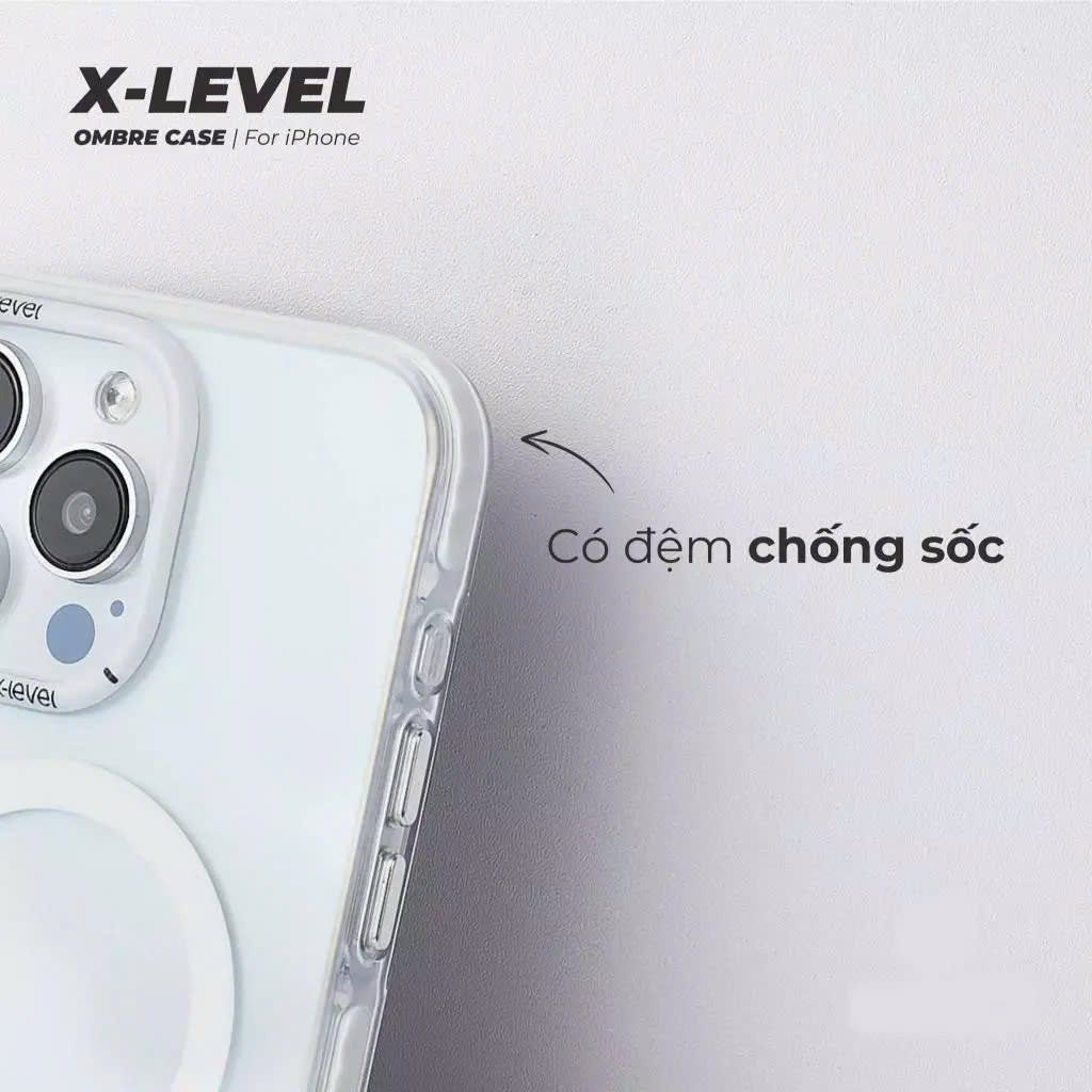Case Ốp điện thoại iPhone Nhám Sọc ngang Hologram X-LEVEL chính hãng  iPhone 14/15/16/Pro/Promax