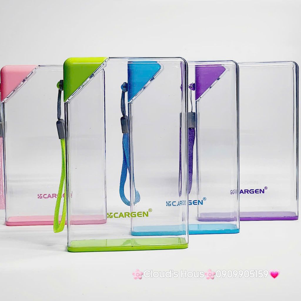 Bình nhựa trong suốt không BPA hình chữ nhật với dung tích 420ml tiện dụng