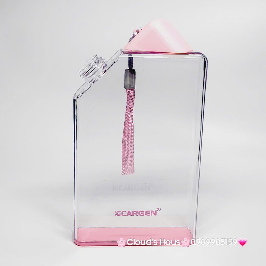 Bình nhựa trong suốt không BPA hình chữ nhật với dung tích 420ml tiện dụng