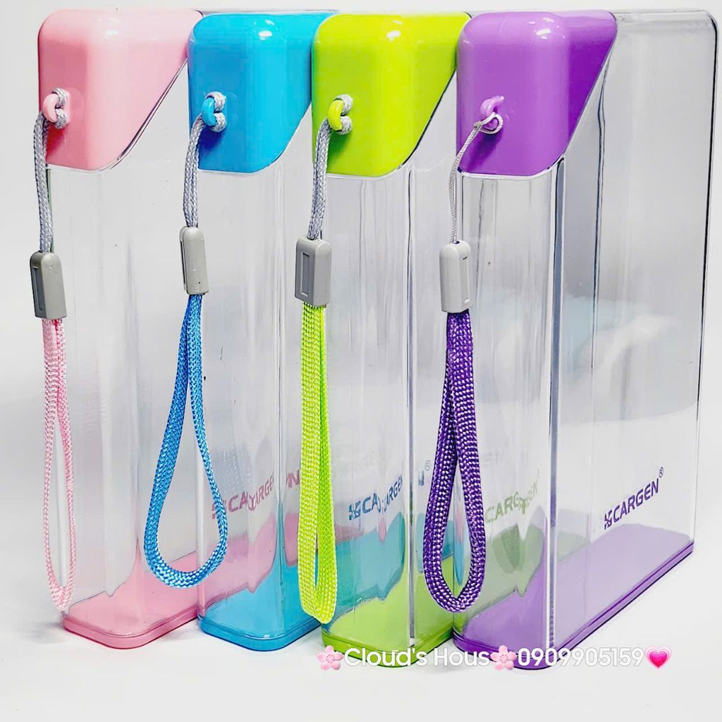 Bình nhựa trong suốt không BPA hình chữ nhật với dung tích 420ml tiện dụng