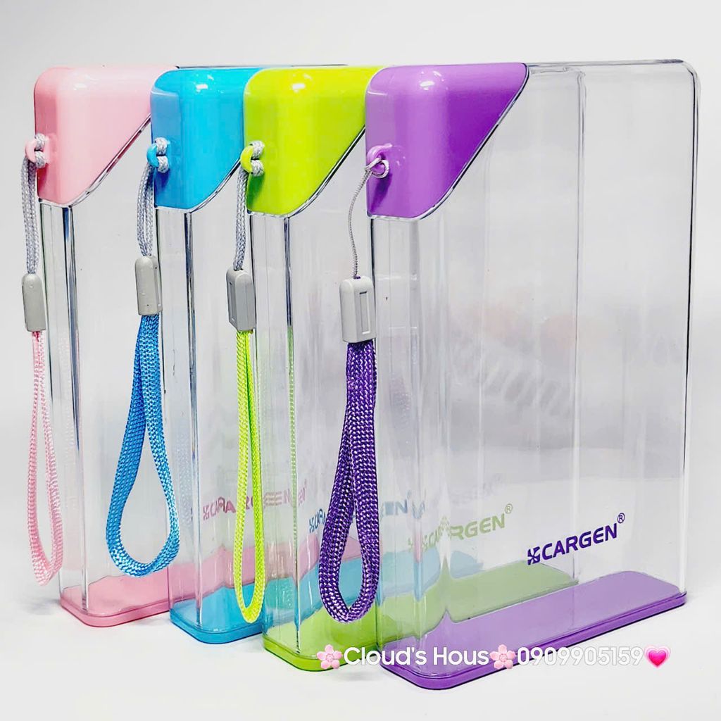 Bình nhựa trong suốt không BPA hình chữ nhật với dung tích 420ml tiện dụng