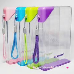 Bình nhựa trong suốt không BPA hình chữ nhật với dung tích 420ml tiện dụng