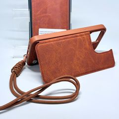 Case Ốp điện thoại iPhone Da Đựng Card Chống Dựng Kèm Dây Đeo iPhone 13/14/15/16/Pro/Promax