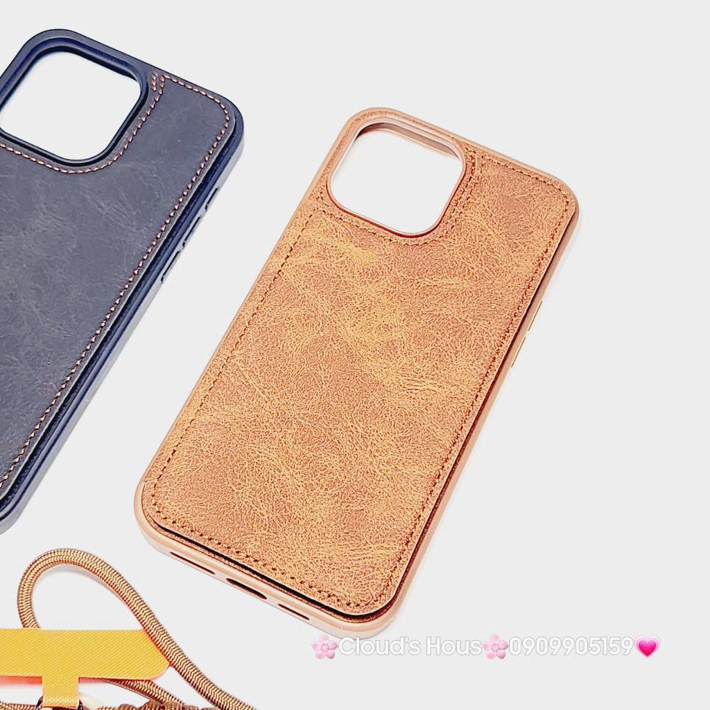 Case Ốp điện thoại iPhone Da Đựng Card Chống Dựng Kèm Dây Đeo iPhone 13/14/15/16/Pro/Promax
