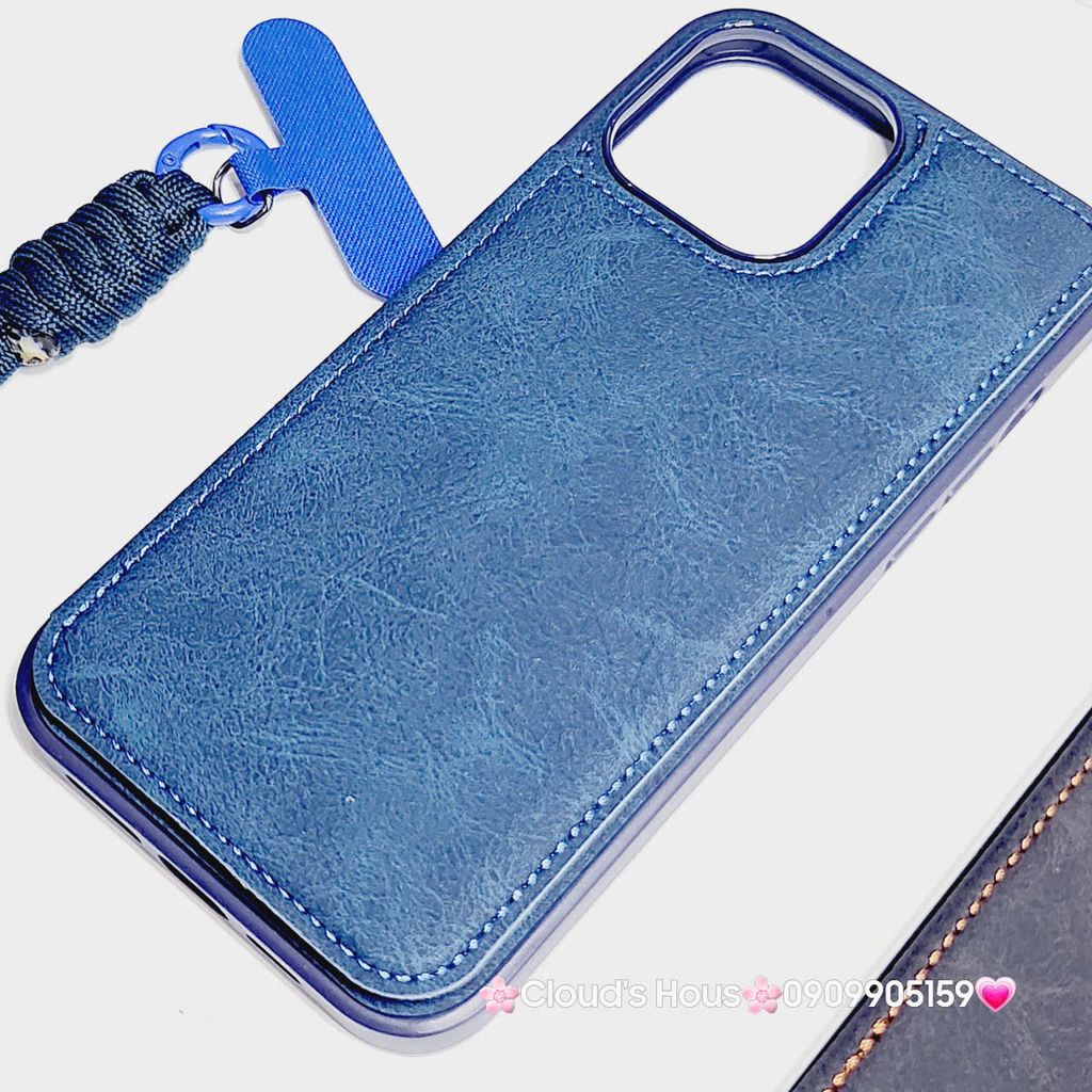 Case Ốp điện thoại iPhone Da Đựng Card Chống Dựng Kèm Dây Đeo iPhone 13/14/15/16/Pro/Promax