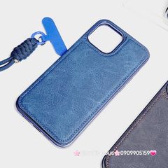 Case Ốp điện thoại iPhone Da Đựng Card Chống Dựng Kèm Dây Đeo iPhone 13/14/15/16/Pro/Promax