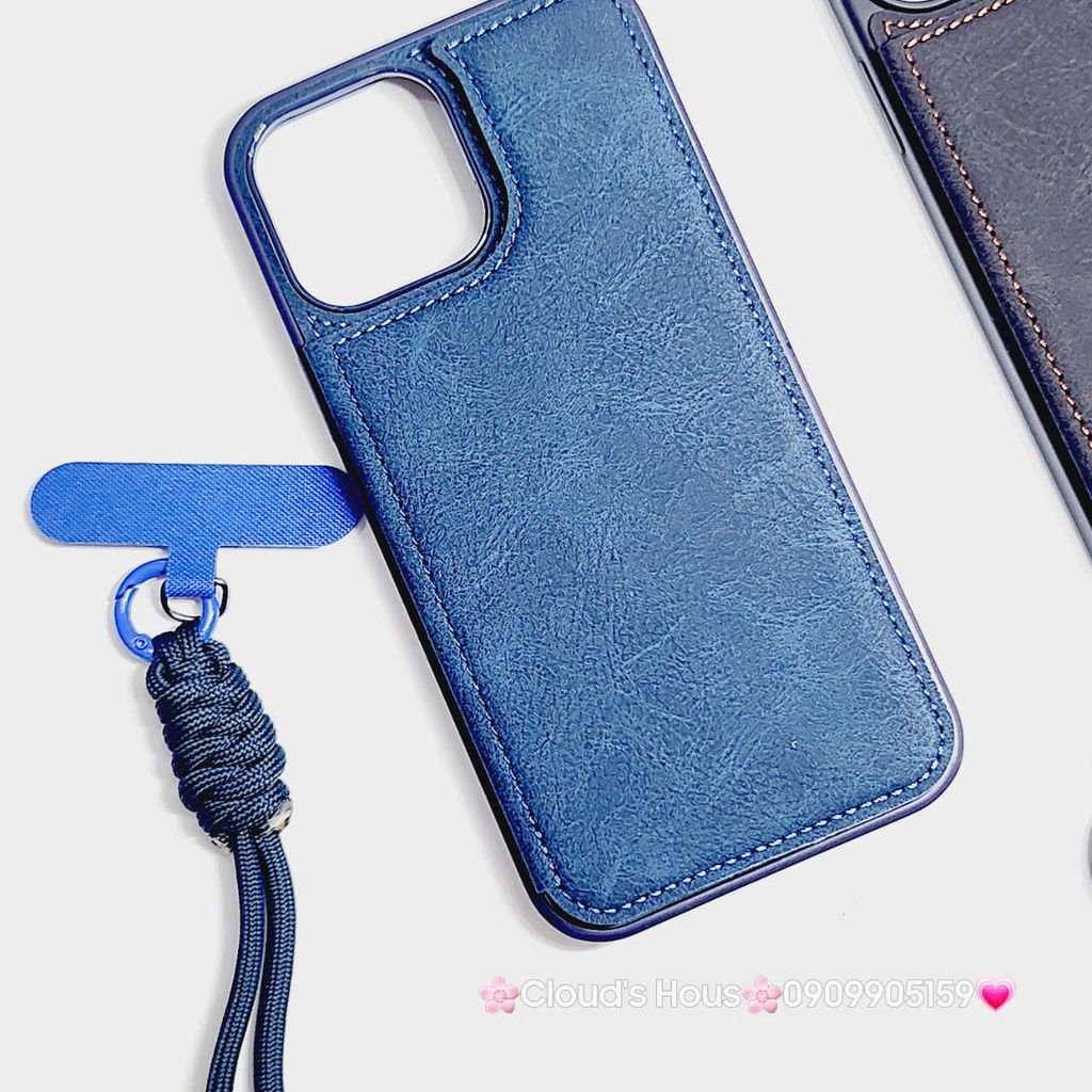 Case Ốp điện thoại iPhone Da Đựng Card Chống Dựng Kèm Dây Đeo iPhone 13/14/15/16/Pro/Promax