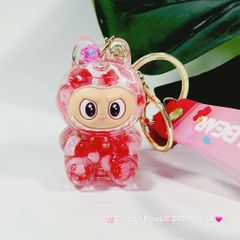 Móc Khóa Labubu Nước Bling Bling Kim Tuyến