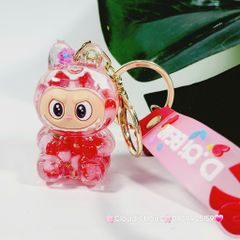 Móc Khóa Labubu Nước Bling Bling Kim Tuyến