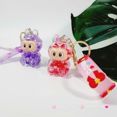 Móc Khóa Labubu Nước Bling Bling Kim Tuyến