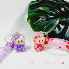 Móc Khóa Labubu Nước Bling Bling Kim Tuyến