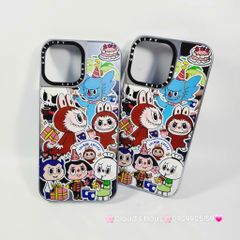 Case Ốp điện thoại iPhone Casetify Labubu Stickers Ánh Bạc iPhone 11/12/13/14/15/16/Pro/Promax