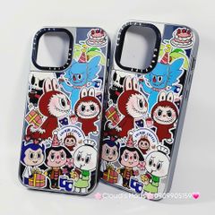 Case Ốp điện thoại iPhone Casetify Labubu Stickers Ánh Bạc iPhone 11/12/13/14/15/16/Pro/Promax