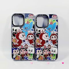 Case Ốp điện thoại iPhone Casetify Labubu Stickers Ánh Bạc iPhone 11/12/13/14/15/16/Pro/Promax