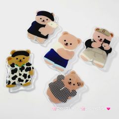 POPSOCKET Gấu Nâu Mặc Đồ