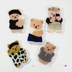 POPSOCKET Gấu Nâu Mặc Đồ