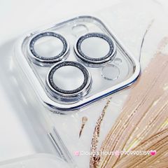 Case Ốp điện thoại iPhone Bướm Nâu Nền Trắng Ánh Xà Cừ Bảo Vệ Camera Đính đá iPhone 11/12/13/14/15/16/Pro/Promax