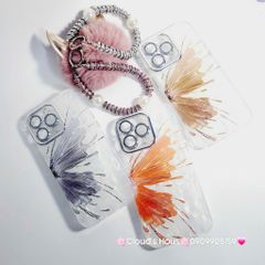 Case Ốp điện thoại iPhone Bướm Bạc Nền Trắng Ánh Xà Cừ Bảo Vệ Camera Đính đá iPhone 11/12/13/14/15/16/Pro/Promax