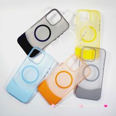 Case Ốp điện thoại iPhone Likgus Màu Nhám Khung Ráp Magsafe Siêu Mỏng Không Vàng iPhone 15/16/Pro/Promax